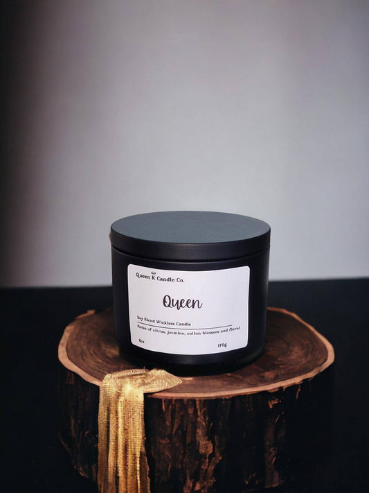 Luxurious "Queen" Scented Candle Tin - Queen K Candle Co.