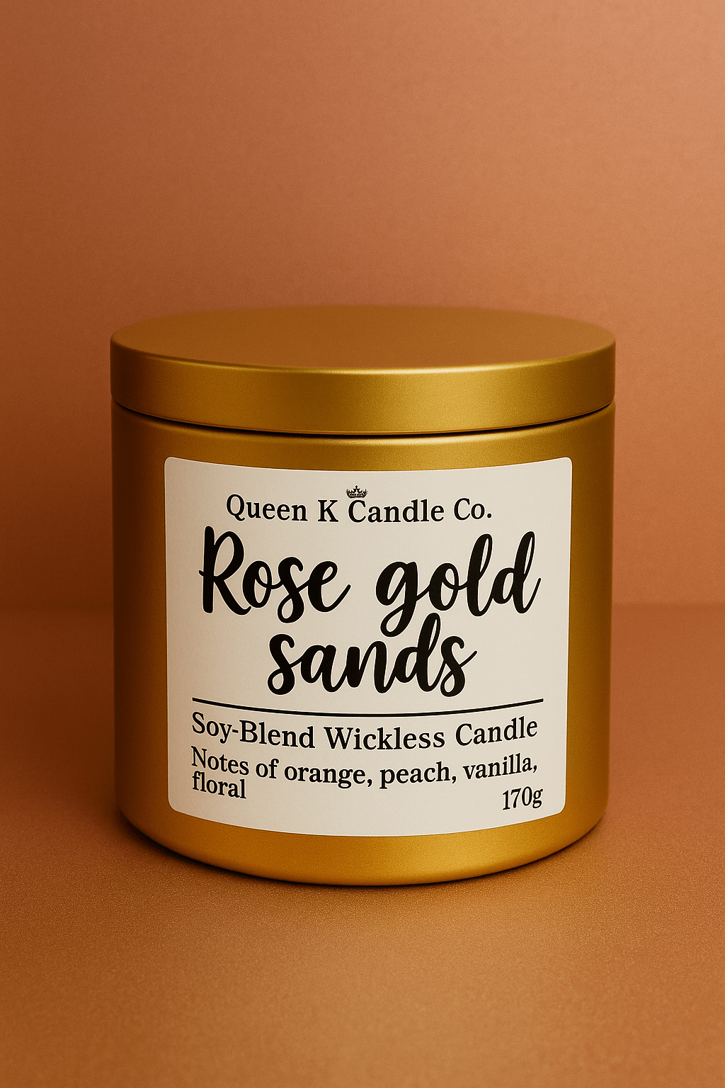 rose gold sandes wickless candle