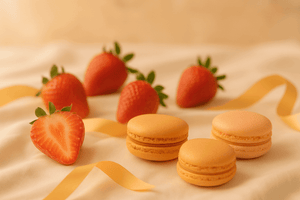 strawberries and macarons
