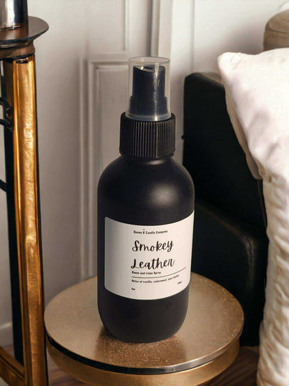 Smokey Leather Room and Linen Spray - Queen K Candle Co.