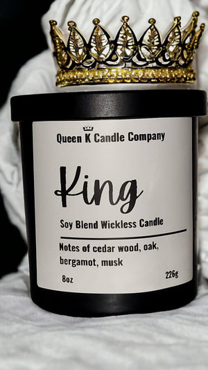 King 8oz Jar– Premium Scented Candle - Queen K Candle Co.