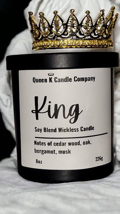 King 8oz Jar– Premium Scented Candle - Queen K Candle Co.