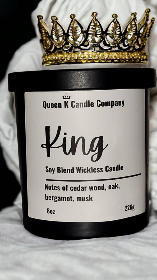 King 8oz Jar– Premium Scented Candle - Queen K Candle Co.