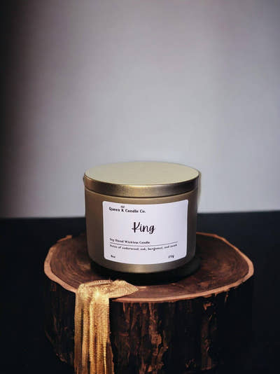 King- Scented Wickless Candle Tin - Queen K Candle Co.