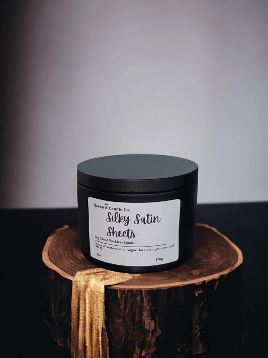 Silky Satin Sheets Candle Tin