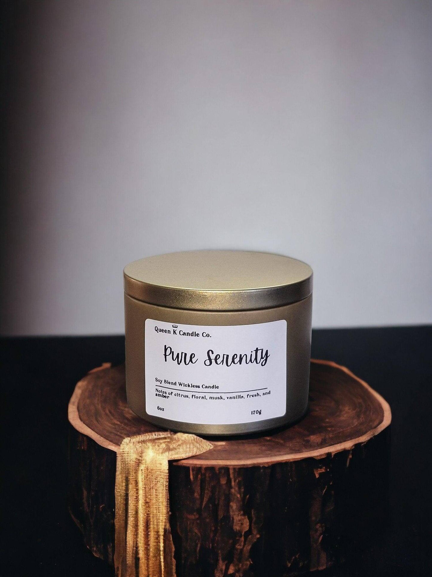 Pure Serenity Candle Tin - Queen K Candle Co.