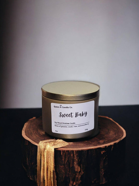 Sweet Baby Candle Tin - Queen K Candle Co.