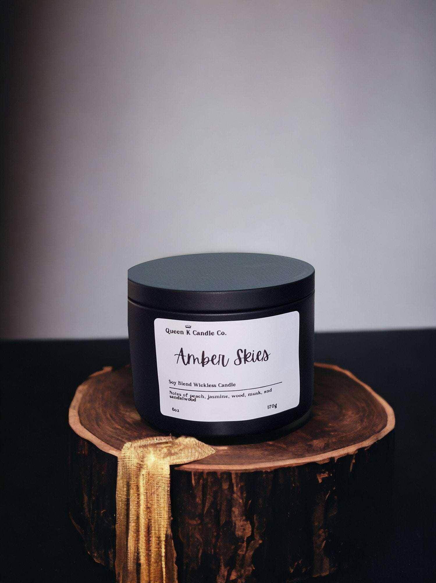 Amber Skies Candle Tin - Queen K Candle Co.