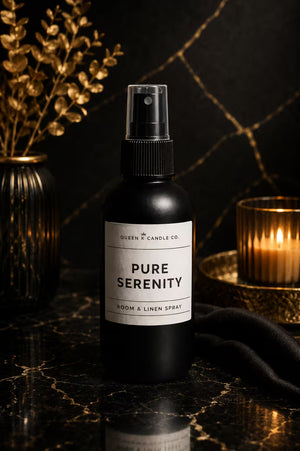 bottle of pure serenity room and linen spray