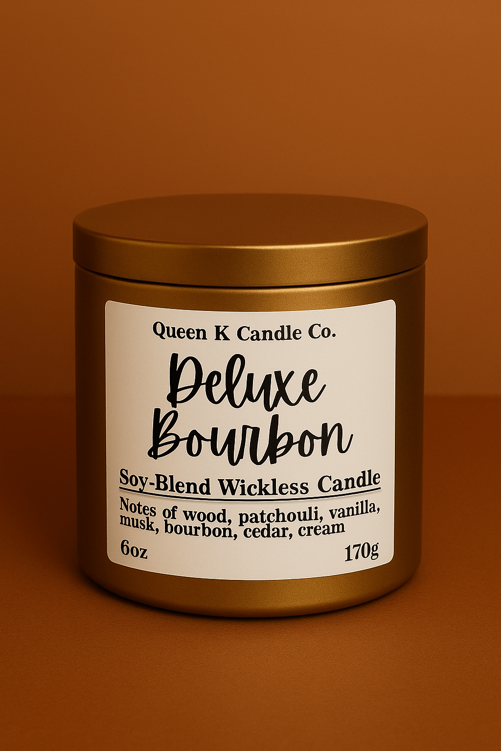 deluxe bourbon wickless candle