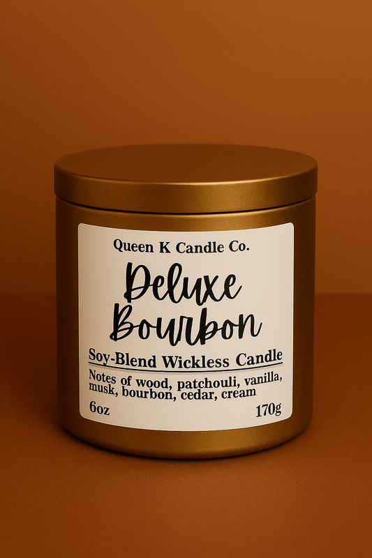 deluxe bourbon wickless candle