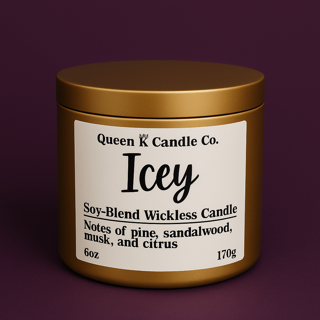 Icey wickless candle