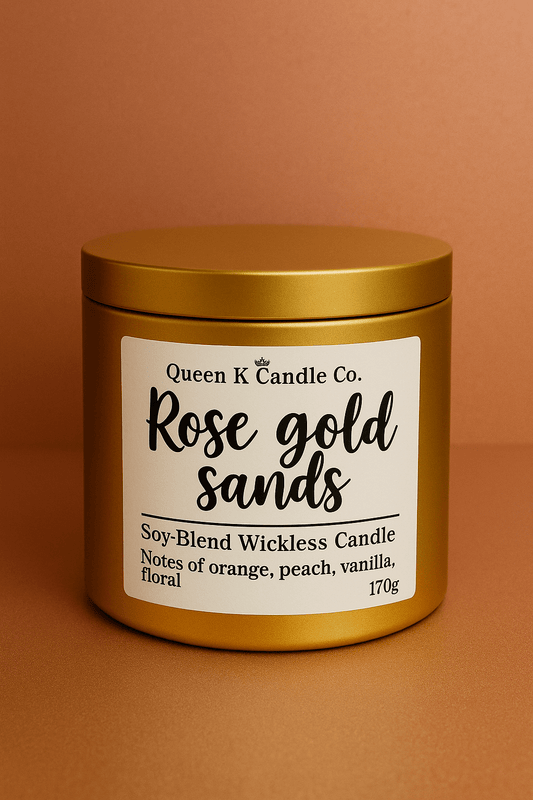 rose gold sandes wickless candle