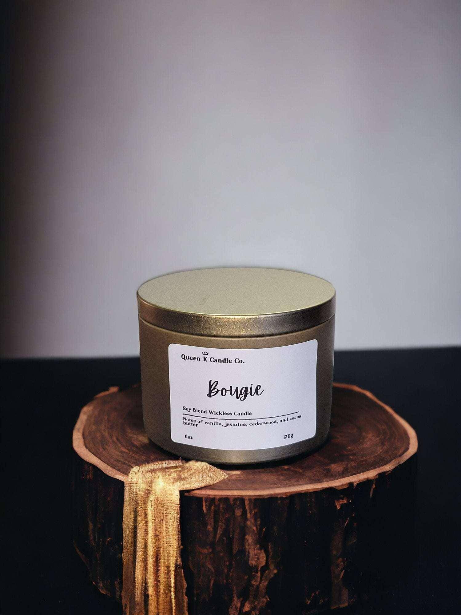 Bougie Candle Tin– Perfect Gift Candle for Home Décor and Cozy Vibes - Queen K Candle Co.
